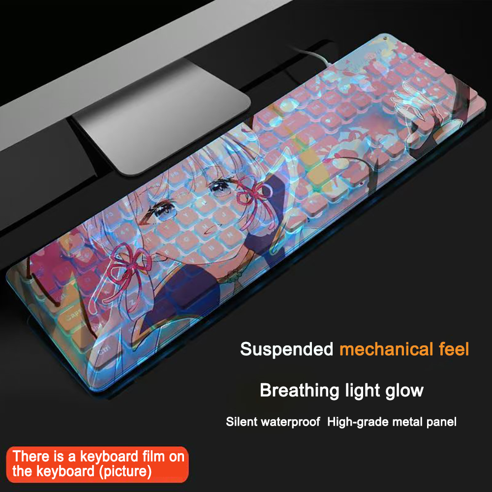 Keyboard Laptop Accessories - Teclado para jogos com 104 teclas,