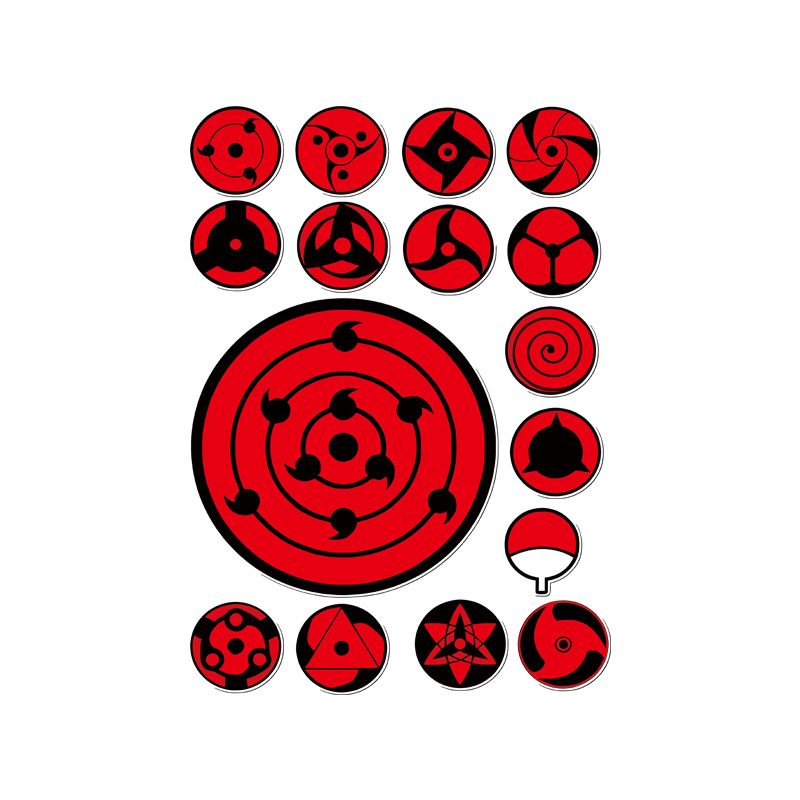 Laptop Accessories Cover - Conjunto de Adesivos Recortados Sharingan Eye,