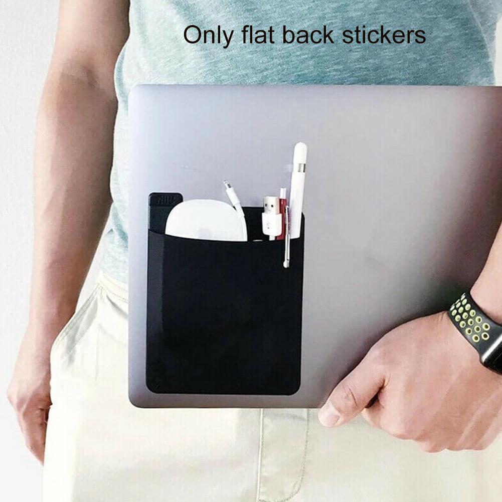 Laptop Accessories Pouch - Bolsa de armazenamento traseira autoadesiva para