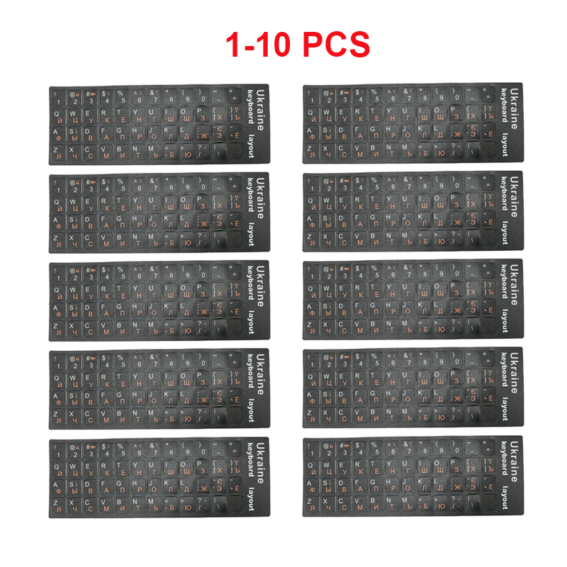 Keyboard Laptop Accessories - 1/2/10 Adesivos de Teclado Ucraniano, Alfabeto