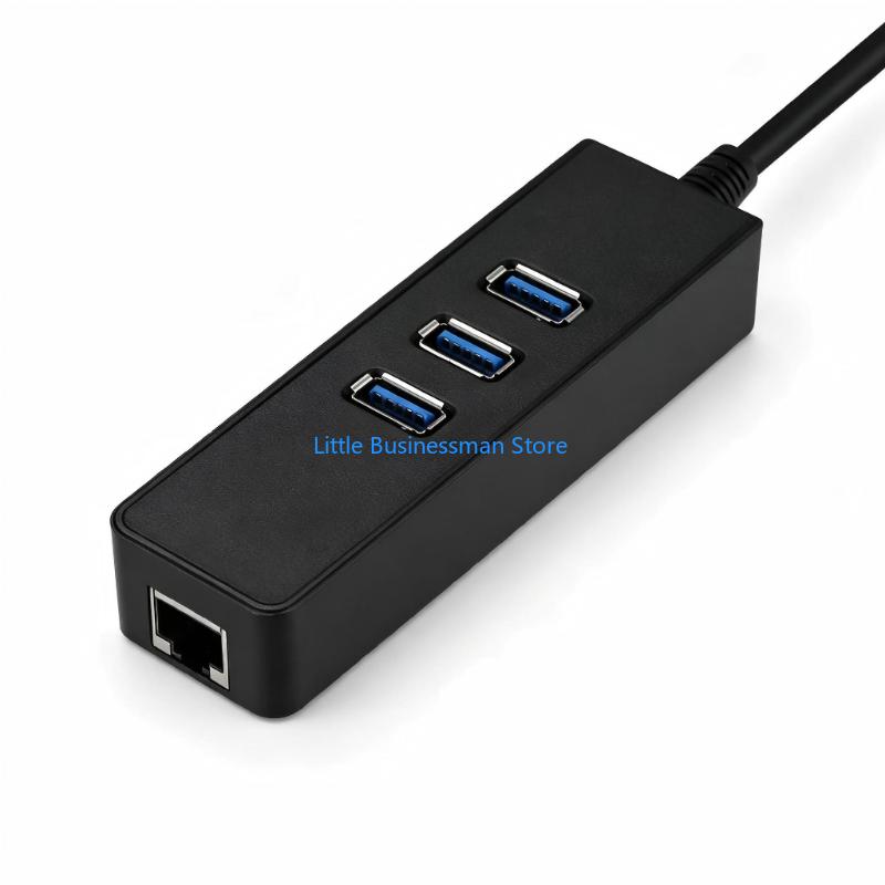 Laptop Accessories You Need - Adaptador Ethernet USB com três tomadas