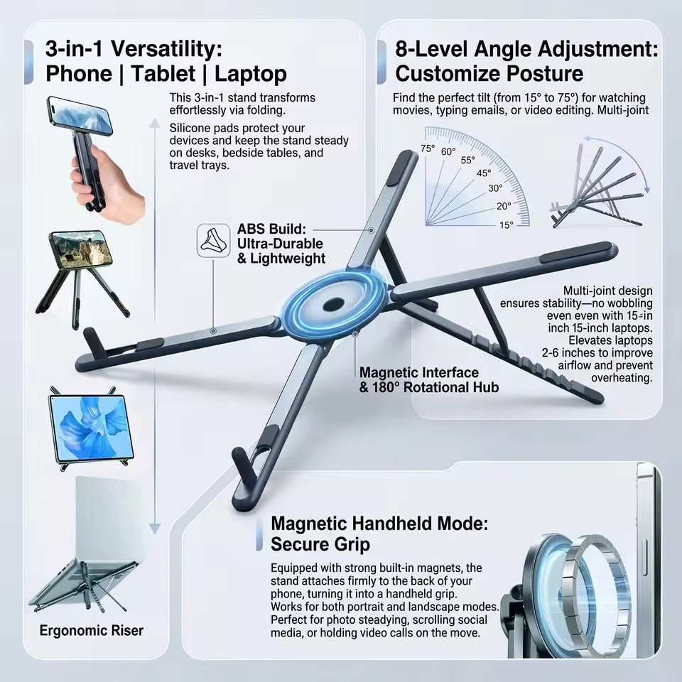 Suporte Magnético Portátil par - Laptop Accessories Table avaliação e preço