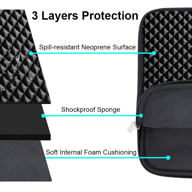 Bolsa preta para laptop 11 12  - Laptop Sleeve Neoprene avaliação e preço